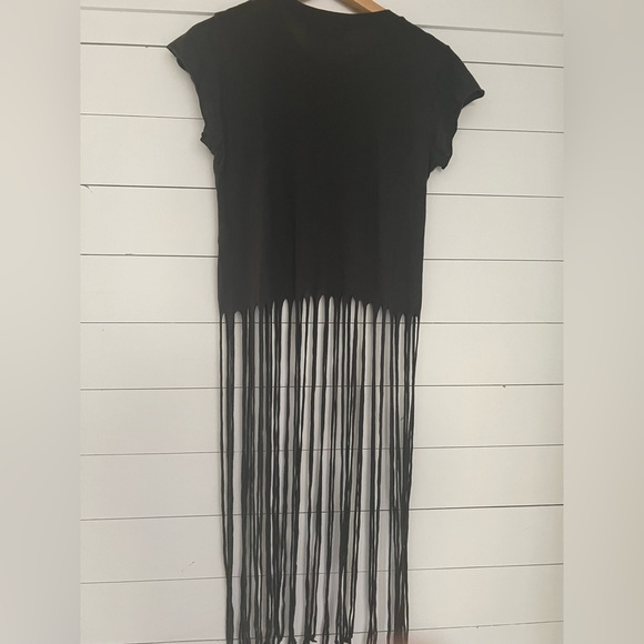 Wildfox t shirt “I left my heart at Woodstock” printed, long fringe, grey col - Picture 3 of 5